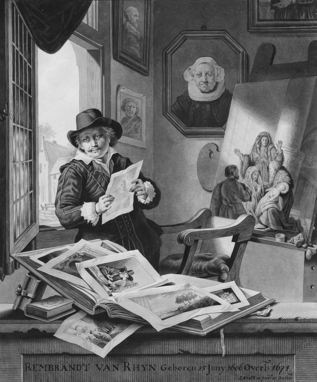 Rembrandt studiossaan tekijältä Jan Stolker