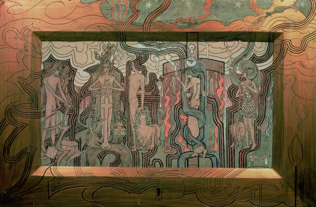 Aikojen laulu, 1893 (liitu puulle) tekijältä Jan Toorop