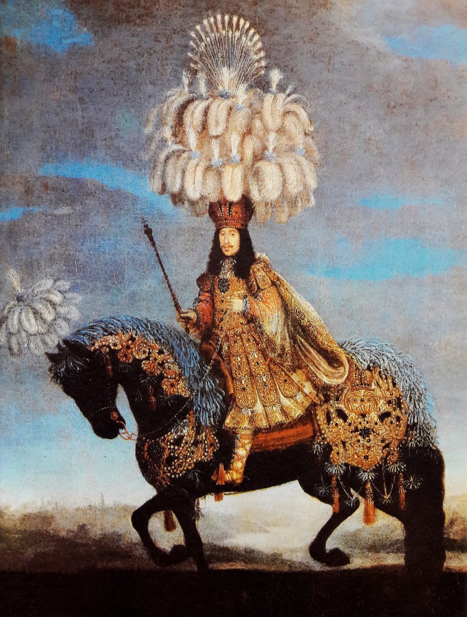 Leopold I hevosella hevonenbaletin puvussa tekijältä Jan Thomas van Ieperen