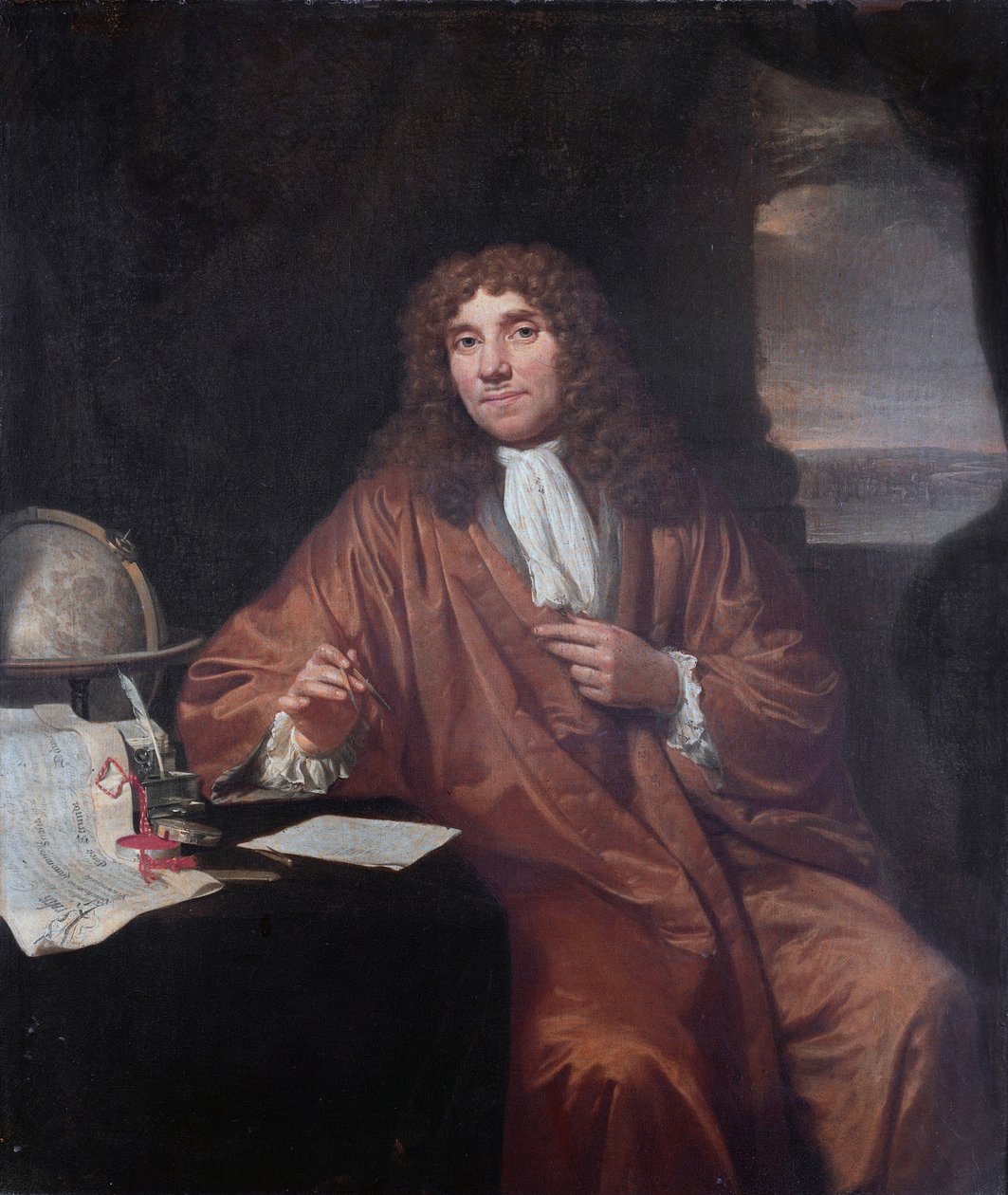 Anthonie van Leeuwenhoekin (1632-1723) muotokuva tekijältä Jan Verkolje