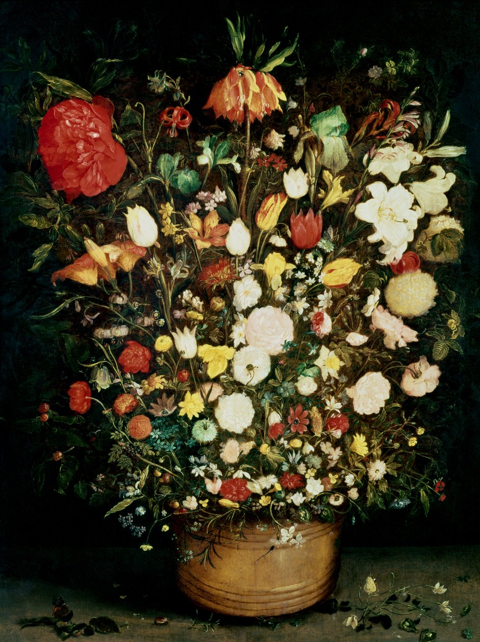 Maljakko kukkia tekijältä Jan the Elder Brueghel