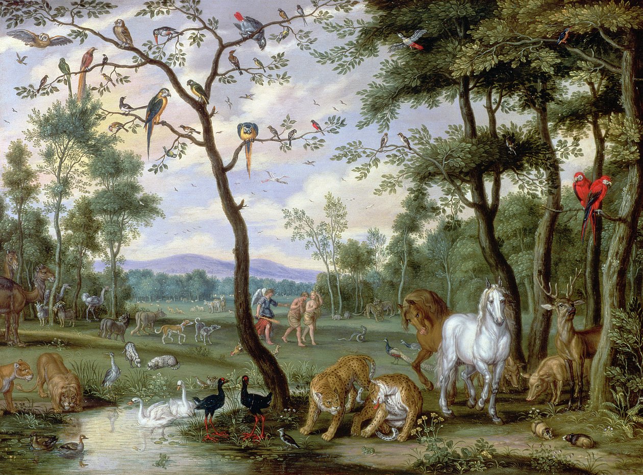 Maallinen paratiisi (paneeli) tekijältä Jan Brueghel the Younger