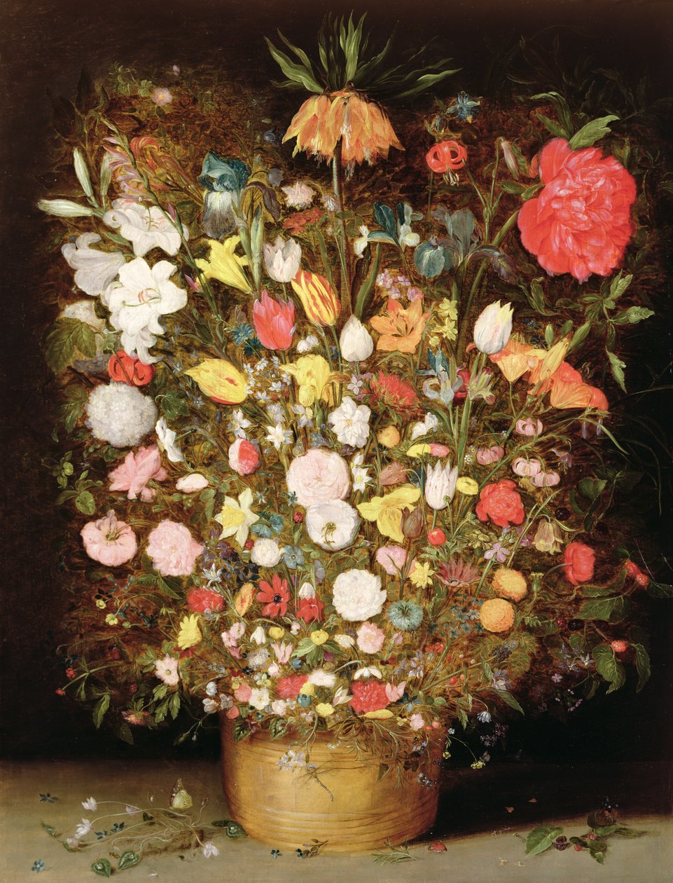 Sekakukkia puisessa kylpyammeessa tekijältä Jan Brueghel the Younger