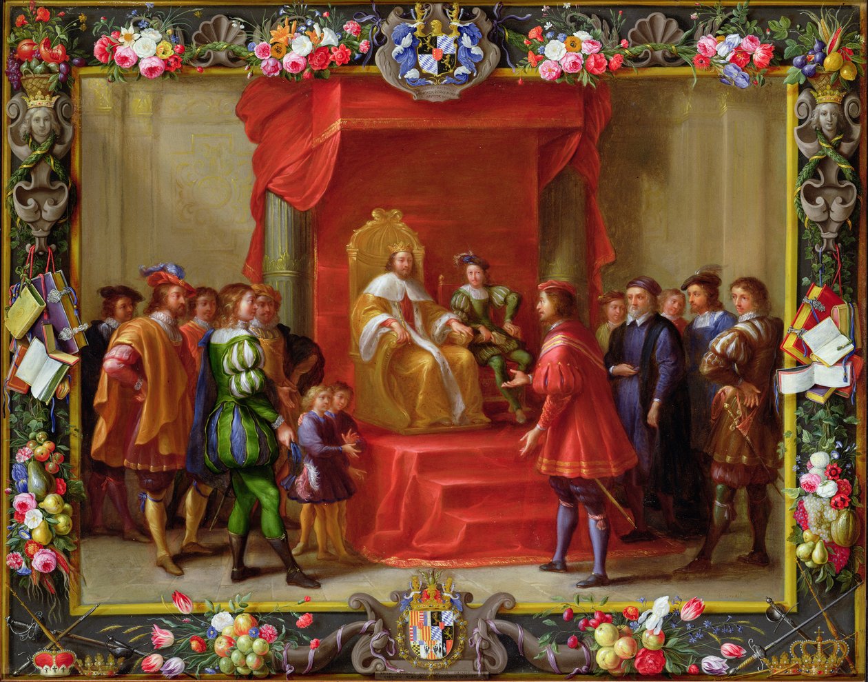 Guillaume-Raymond Moncada vierailee Pietari IV, Aragonian kuningas tekijältä Jan van and Primo, Luigi Kessel