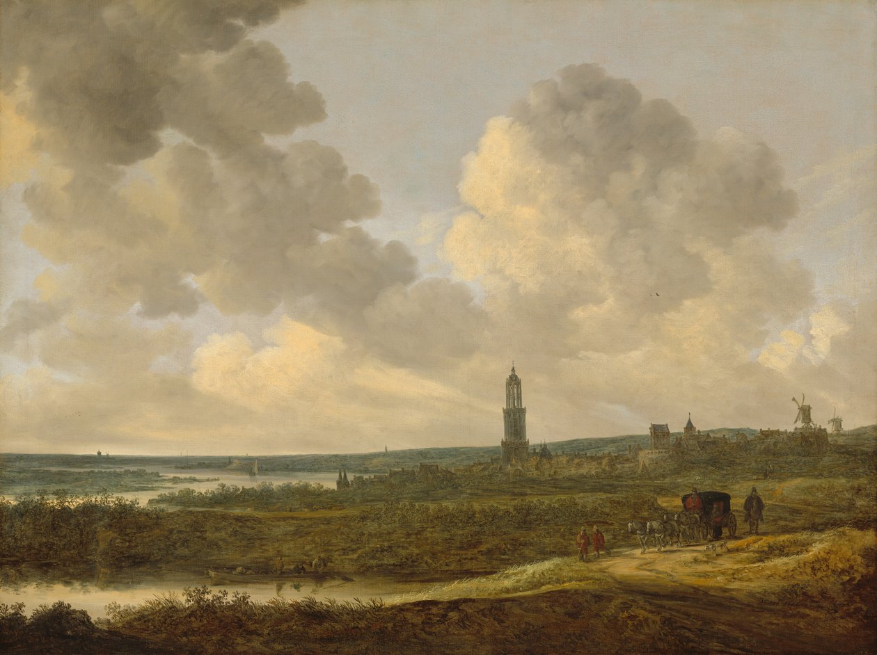 Näkymä Rheneniin tekijältä Jan Josephsz van Goyen