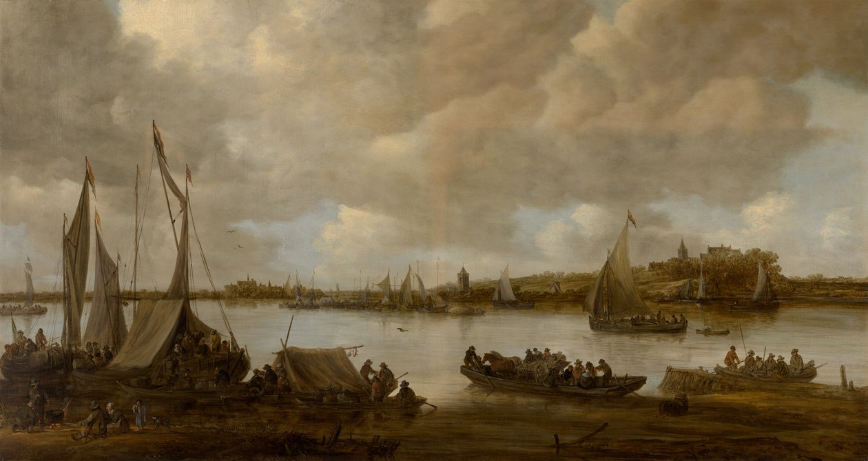 Näkymä Reinille lähellä Hoogia tekijältä Jan Josephsz van Goyen