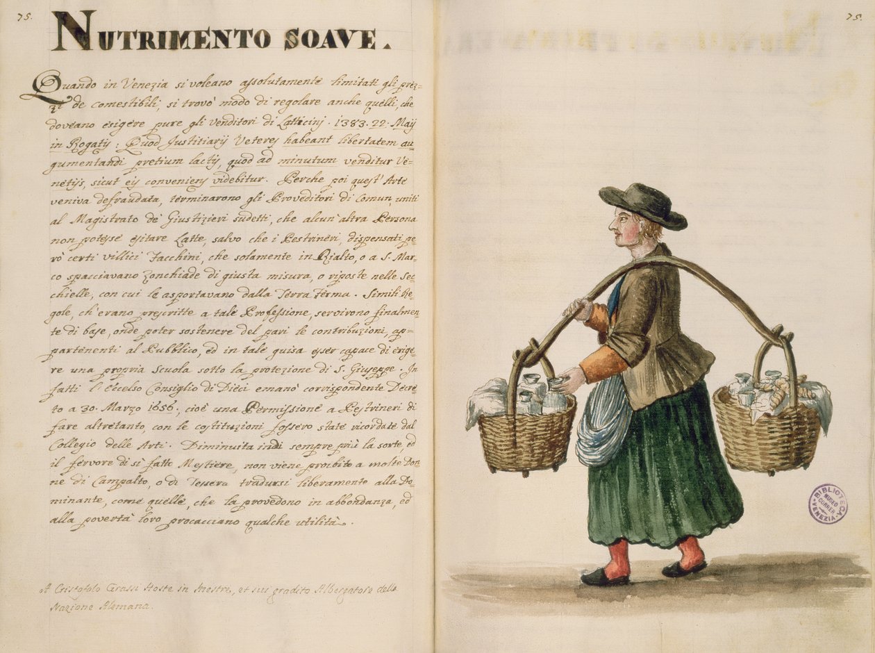Juomamyyjä, venetsialainen (käsikirjoitus) tekijältä Jan van Grevenbroeck