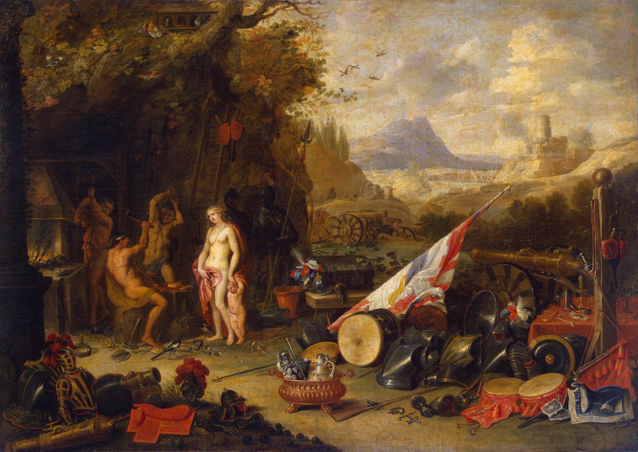 Venus Vulkanin takomossa tekijältä Jan van Kessel the Elder