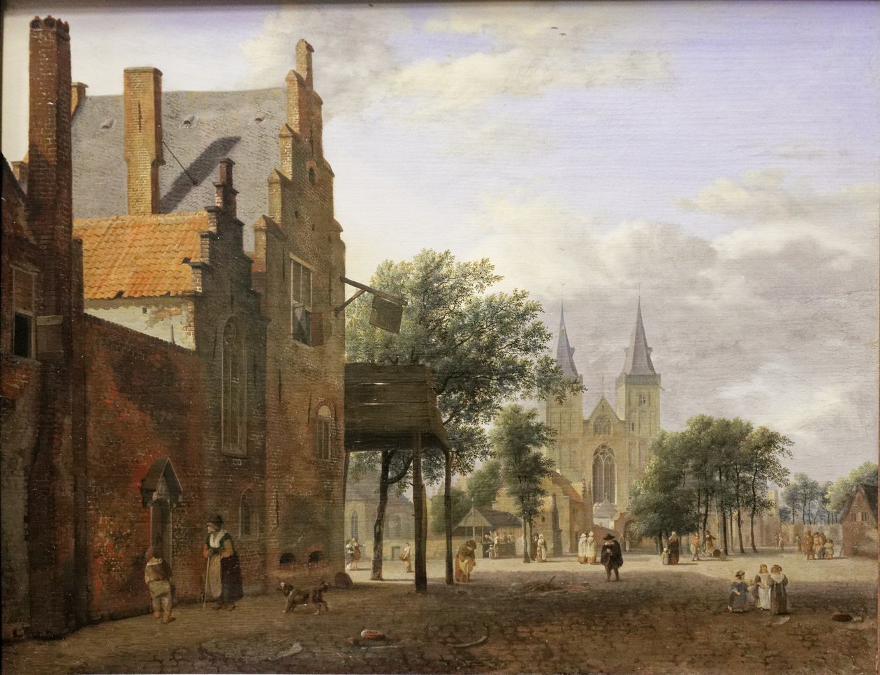 Paikka ja kirkko Saint-Victor à Xanten tekijältä Jan van der Heyden