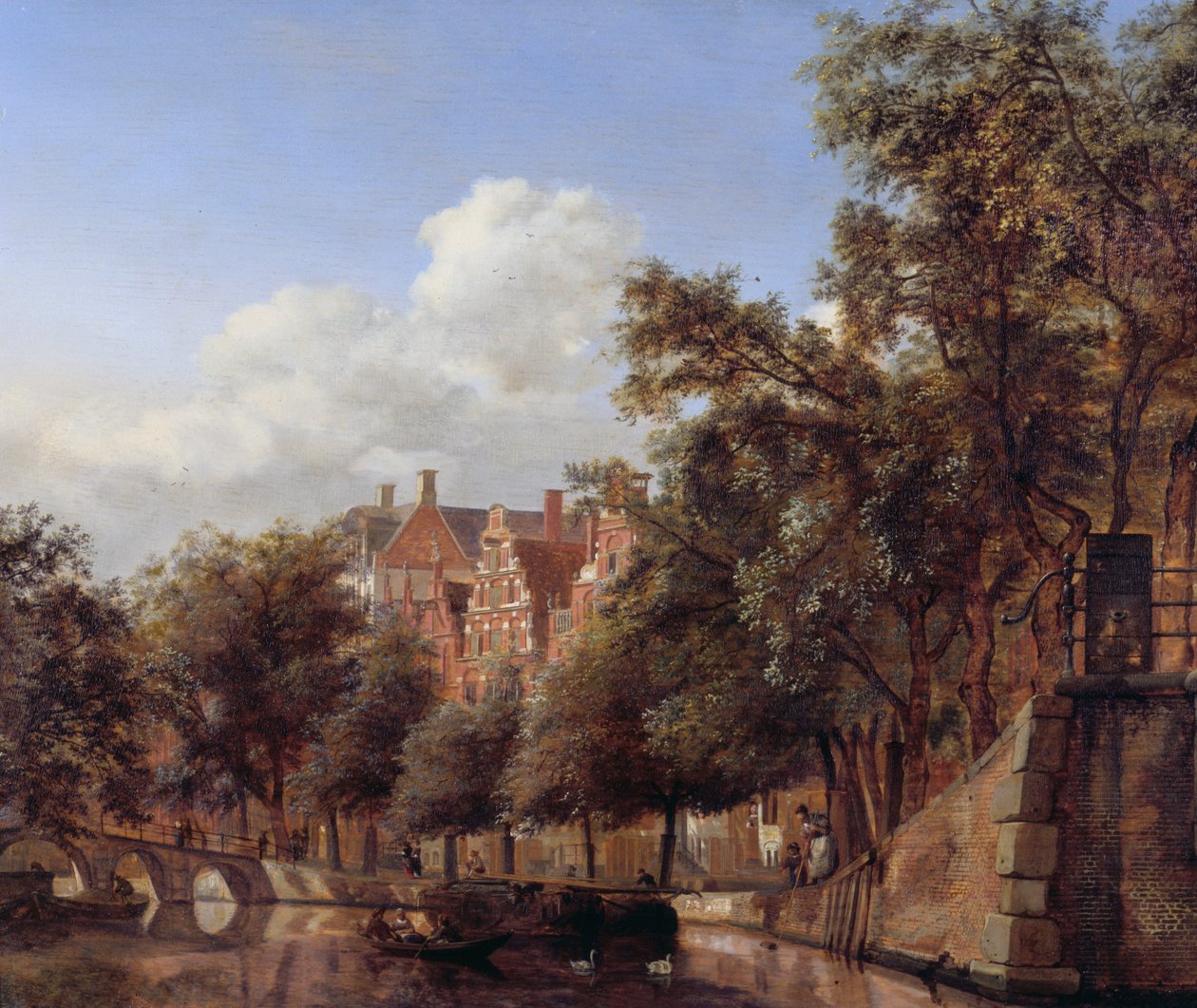 Näkymä Herengrachtille, Amsterdamiin tekijältä Jan van der Heyden