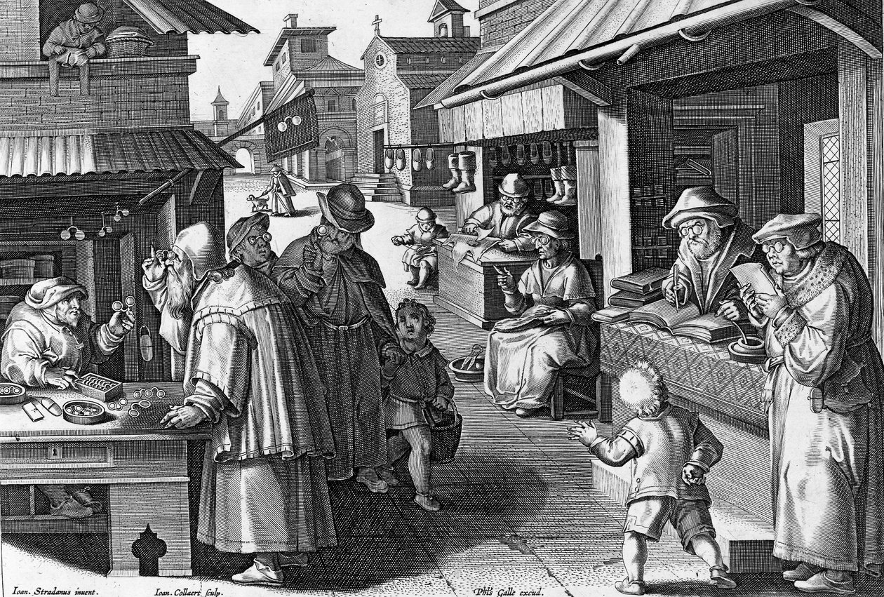 Conspicilla, levy 15 Nova Repertasta, kaiverrus Philip Galle, n. 1580-1605 tekijältä Jan van der Straet