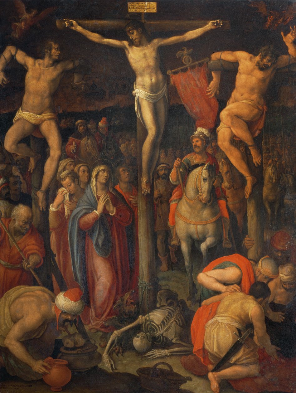 Ristiinnaulitseminen, 1581 tekijältä Jan van der Straet