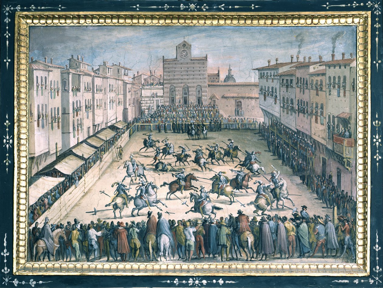 Hevosurheilu Piazza Santa Crocessa tekijältä Jan van der Straet
