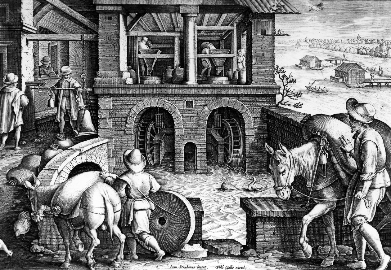 Mola Aquaria, levy 10 Nova Repertasta, kaiverrus Philip Galle, n. 1580-1605 tekijältä Jan van der Straet