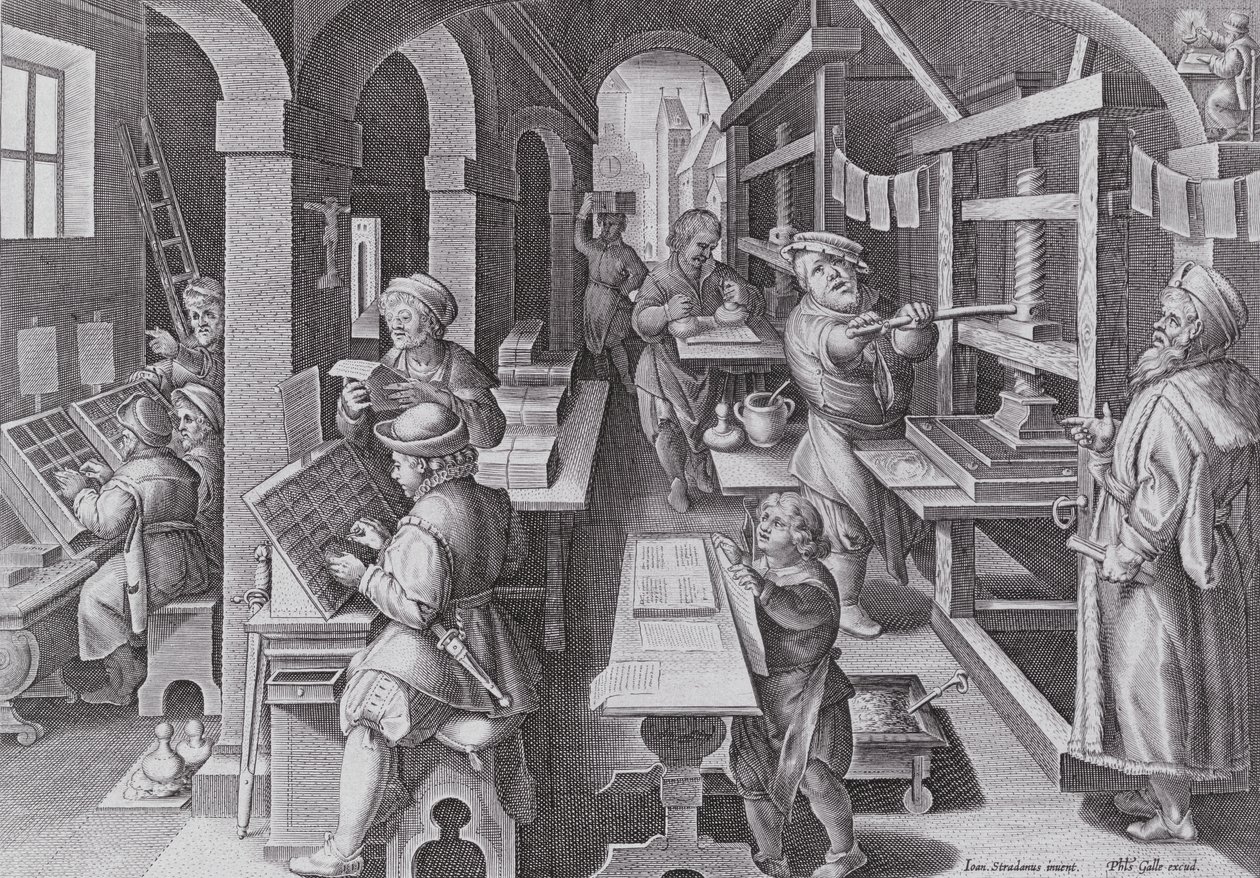 Philip Gallen (1537-1612) kaivertama Nova Repertan (Uudet löydöt) levy 5 n. 1600 tekijältä Jan van der Straet