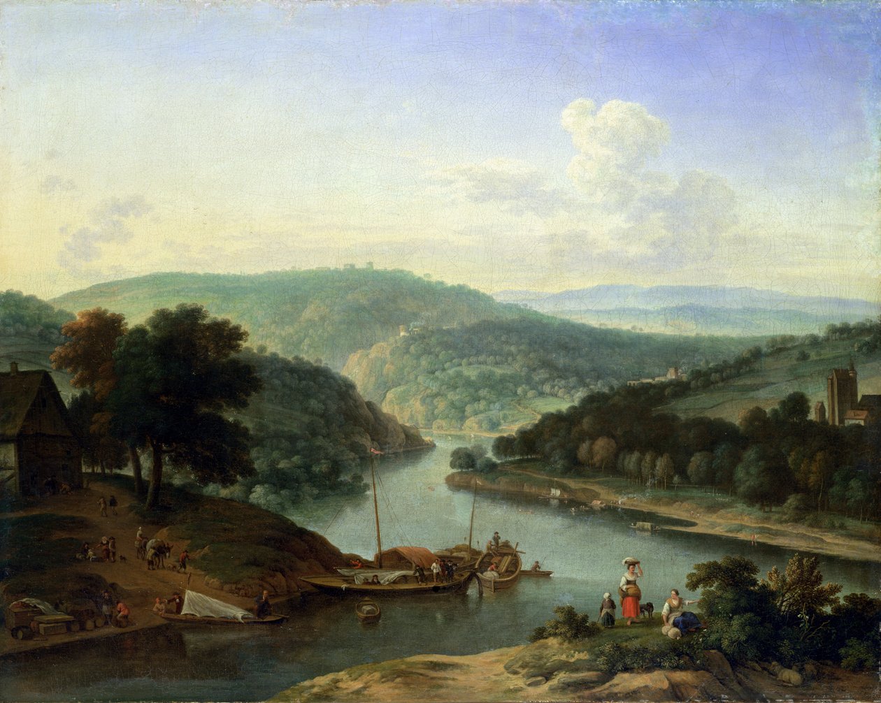 Jokimaisema, 1697 tekijältä Jan van der the Younger Meer