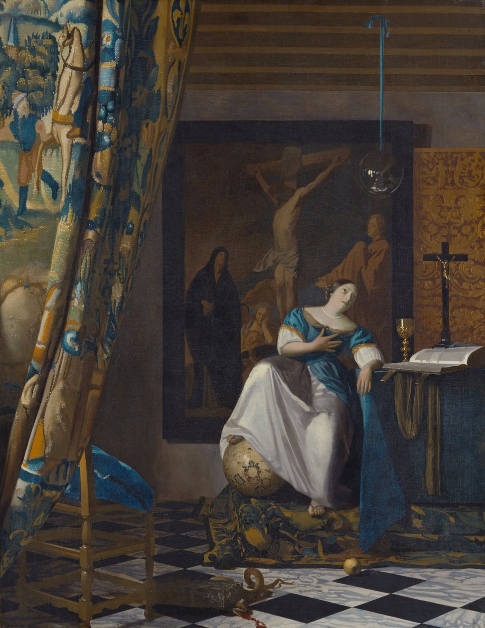 Uskon allegoria, n. 1672-1674 (öljy kankaalle) tekijältä Jan (1632 75) Vermeer