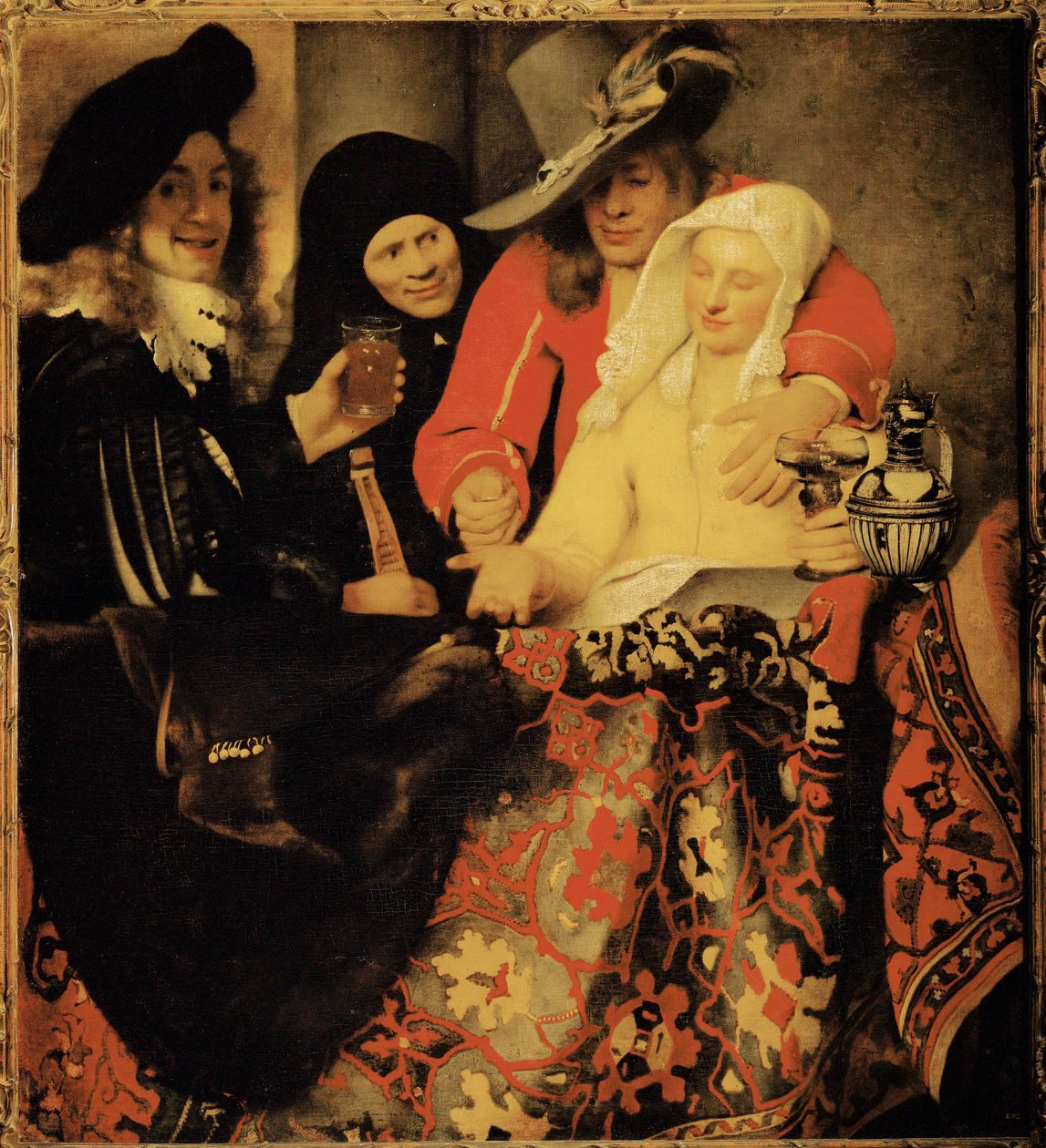 Kihlakunnanvoudin luona (öljy kankaalle) tekijältä Jan (1632-75) Vermeer