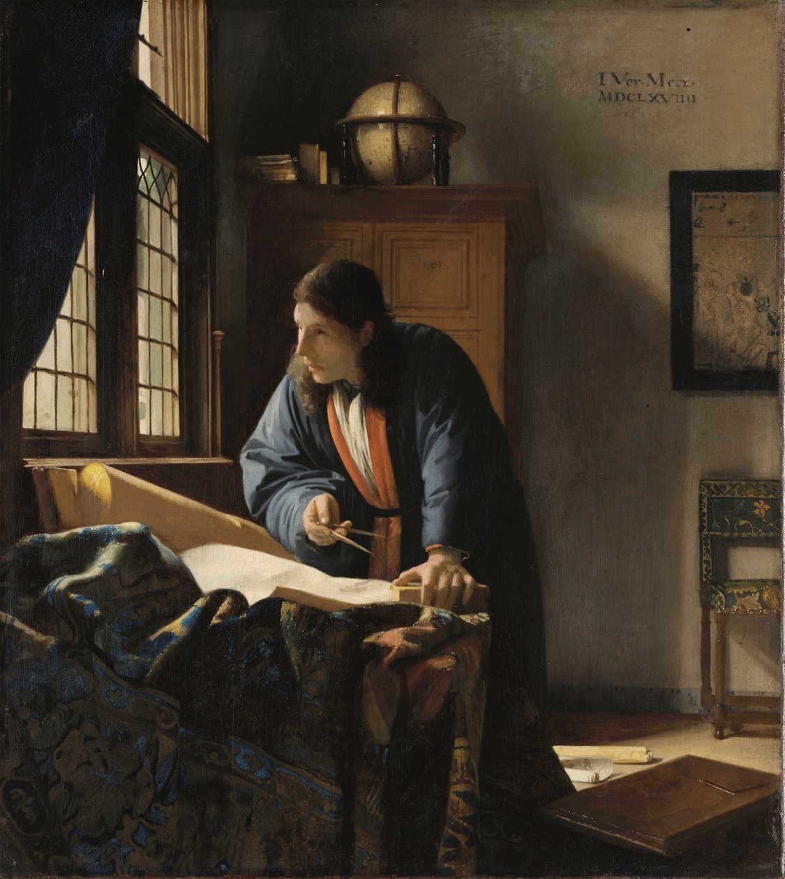 maantieteilijä tekijältä Jan (1632 75) Vermeer