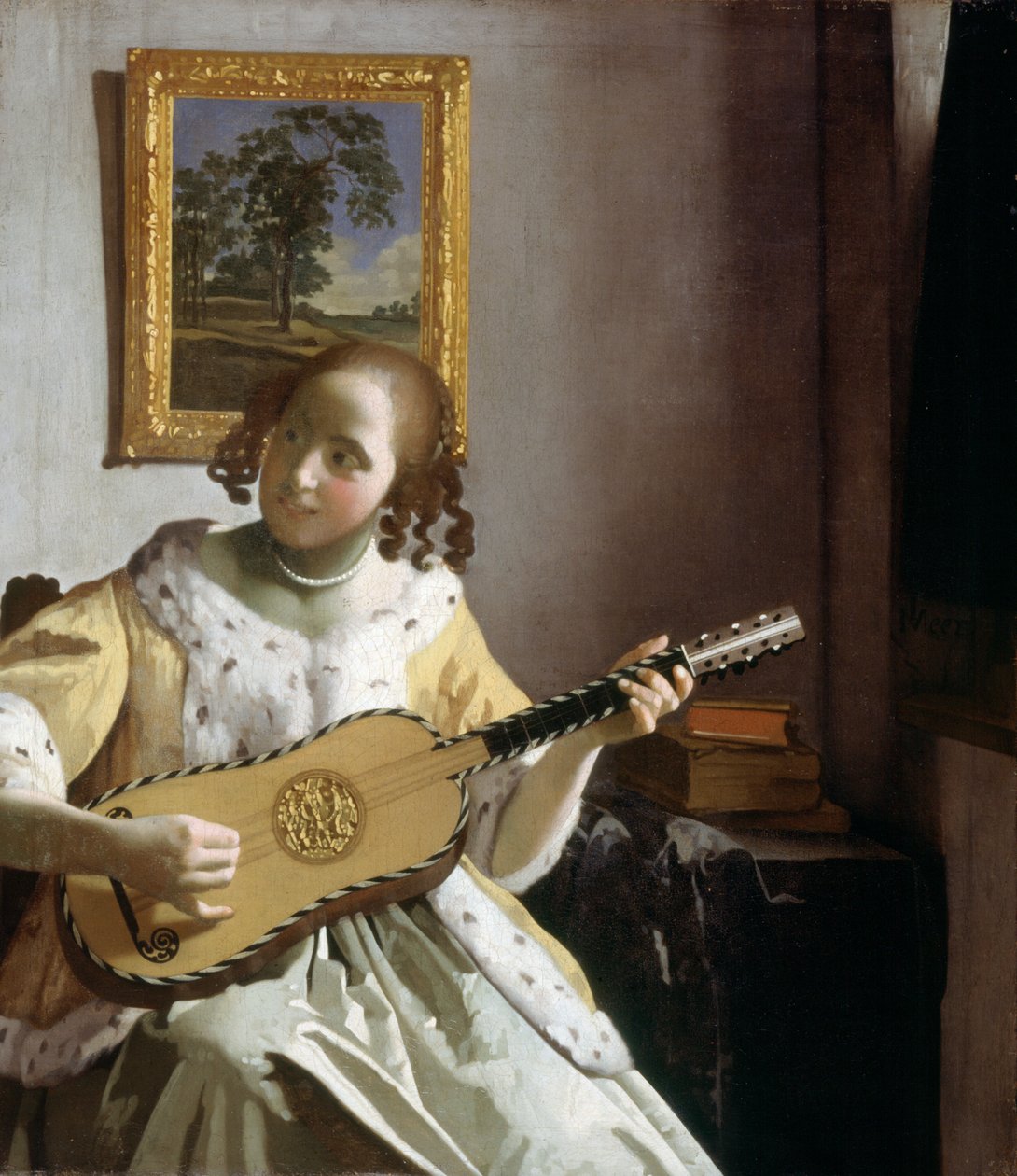 Kitarasoitin (öljy kankaalle) tekijältä Jan Vermeer van Delft
