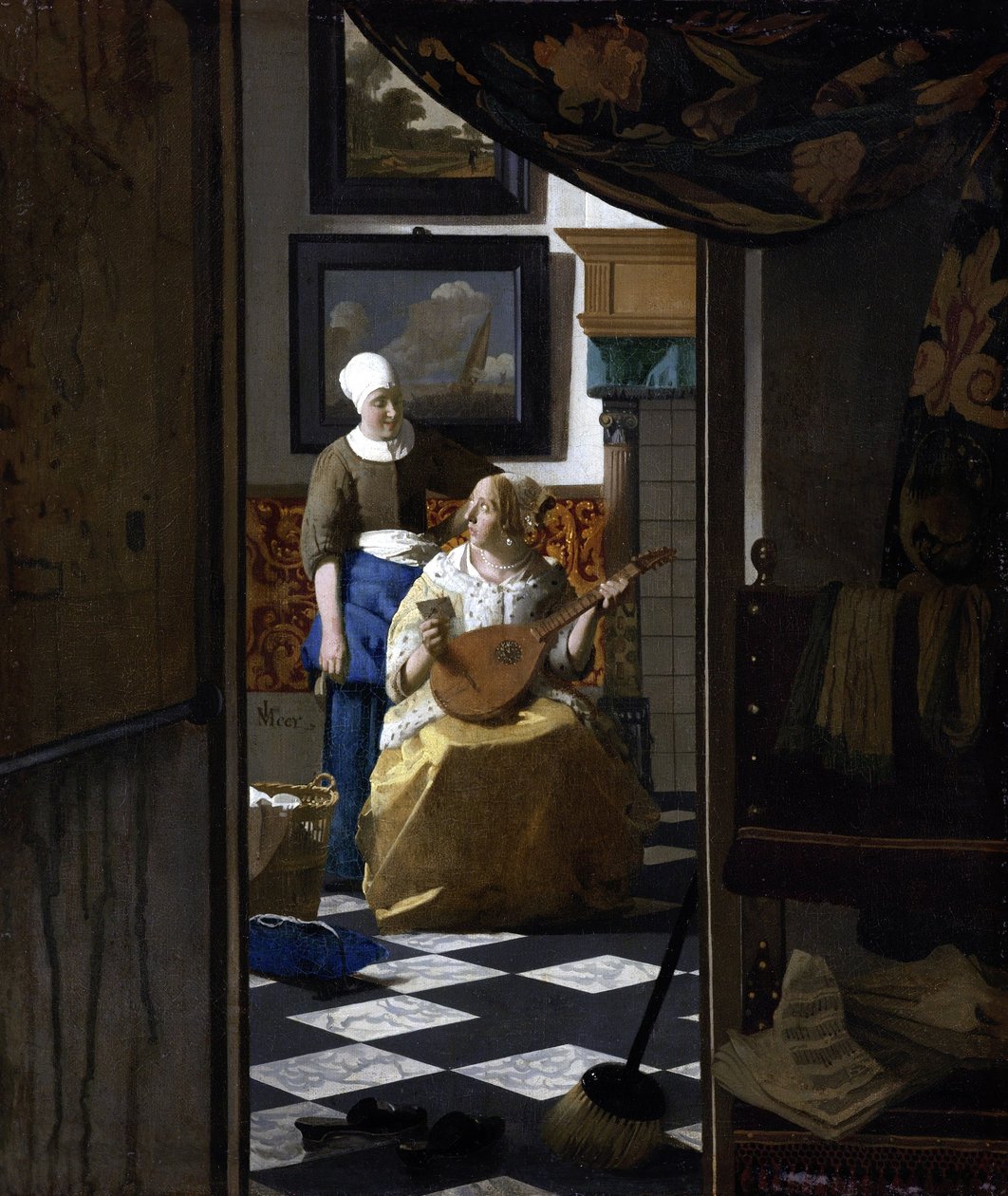 Rakkauskirje, n. 1669-1670 (öljy kankaalle) tekijältä Johannes Vermeer