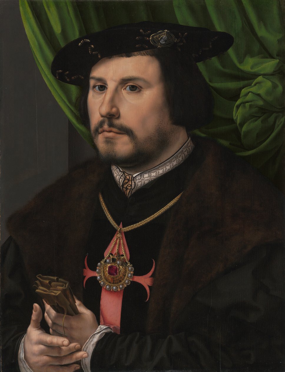 Muotokuva Francisco de los Cobos y Molinasta, n. 1530-32 (öljy tammipaneelissa) tekijältä Jan (c.1472 c.1533) Gossaert