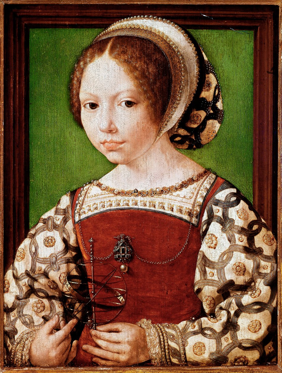 Nuoren prinsessan muotokuva, luultavasti Tanskan Dorothea (maalaus tekijältä Jan (c.1472 c.1533) Gossaert