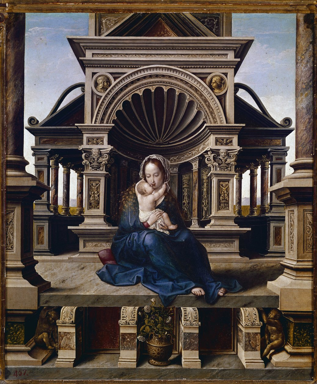 Louvainin neitsyt (öljy levylle, n. 1520) tekijältä Jan (c.1472 c.1533) Gossaert