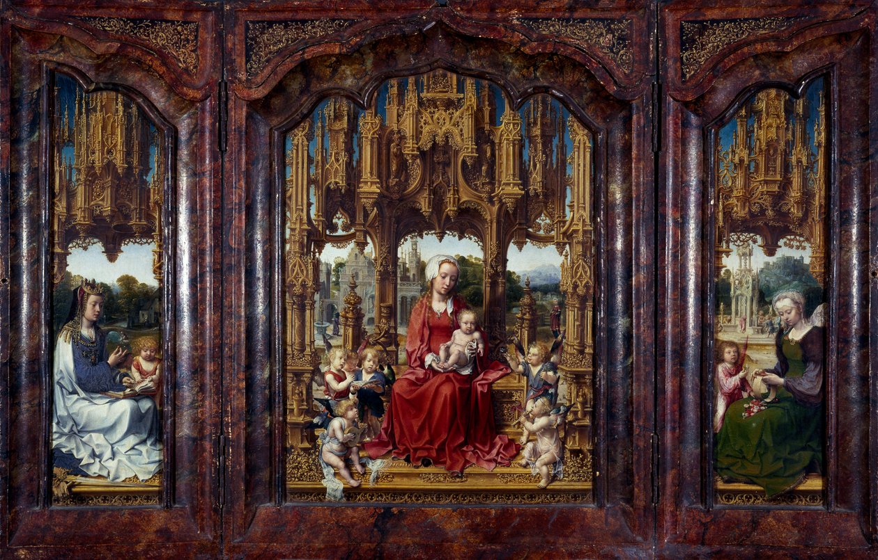 Triptyykki Malvern tekijältä Jan (c.1472 c.1533) Gossaert