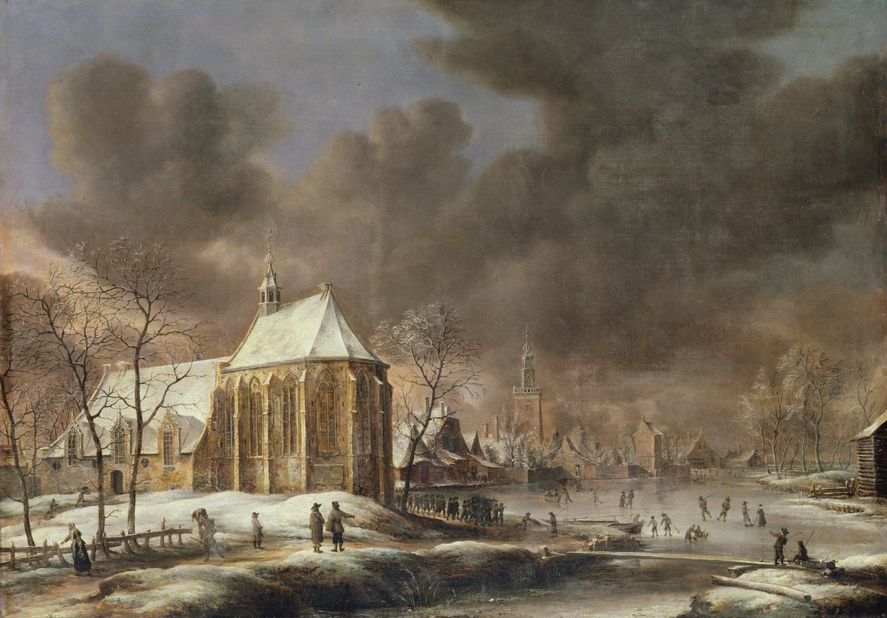 Nieukoopin kirkko tekijältä Jan Abrahamsz. Beerstraten