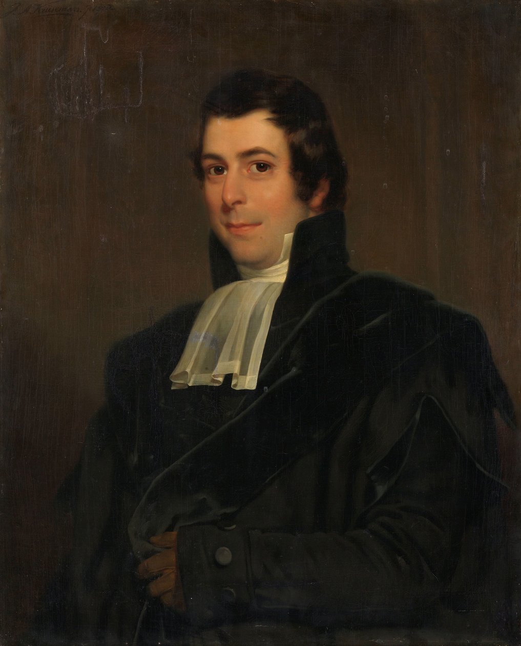 Gijsbertus Johannes Rooyens (1785-1846), teologian ja kirkkohistorian professori Amsterdamin yliopistossa tekijältä Jan Adam Kruseman (signed by artist)