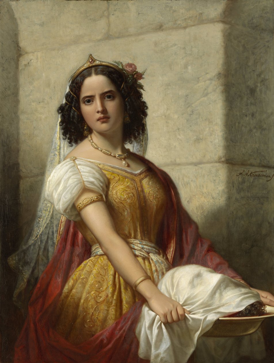 Salome Johannes Kastajan pään kanssa tekijältä Jan Adam Kruseman (signed by artist)