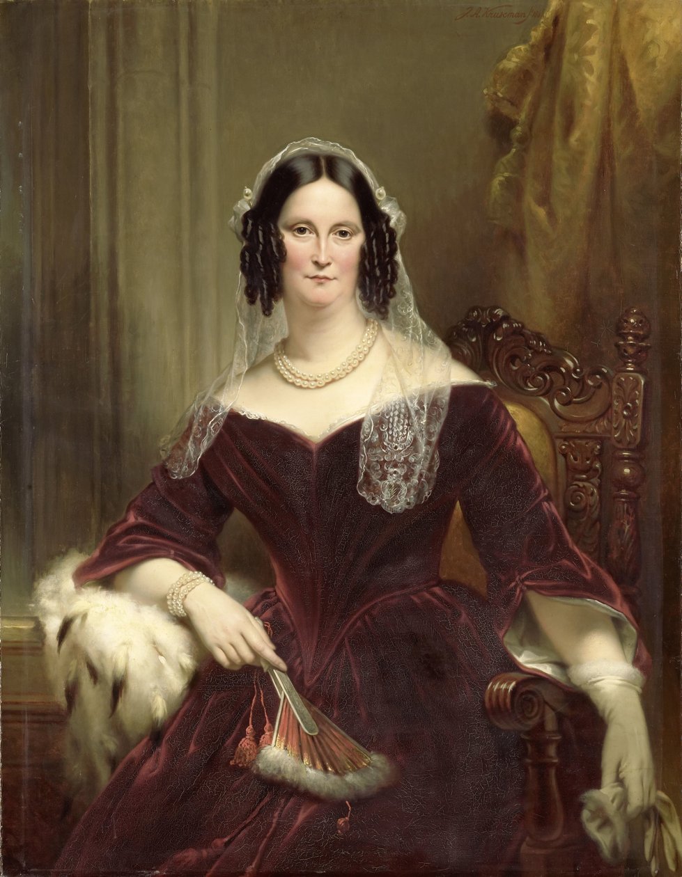 Dieuwke Fontein (1800-79), toinen vaimo (naimisissa 1834) tai Adriaan van der Hoop tekijältä Jan Adam Kruseman