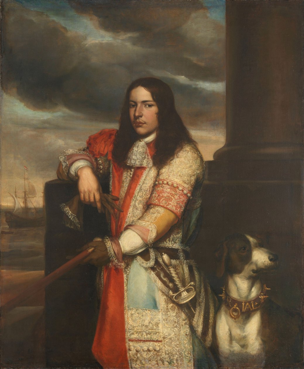 Engel de Ruyter, vara-amiraali, n. 1670 (öljy kankaalle) tekijältä Jan Andrea Lievens