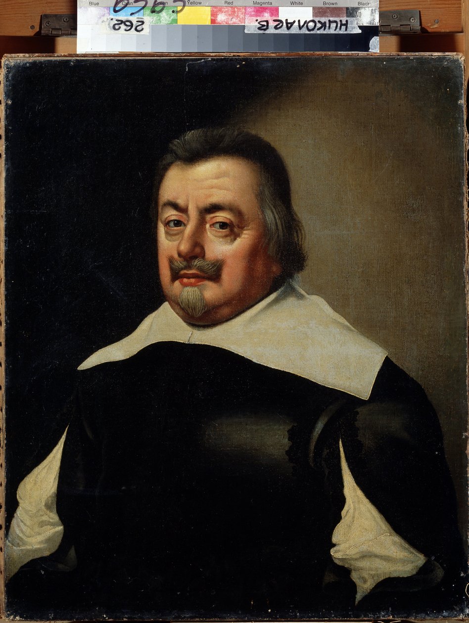 Muotokuva miehestä, jolla on kirkas. (Muotokuva miehestä, jolla on kirkas). Jan Anthonisz van Ravesteynin (1572-1657) maalaus. 1600-luvun hollantilaista taidetta. Alueellinen W. Wereshchaginin taidemuseo, Mykolaiv, Ukraina tekijältä Jan Anthonisz. van Ravesteyn