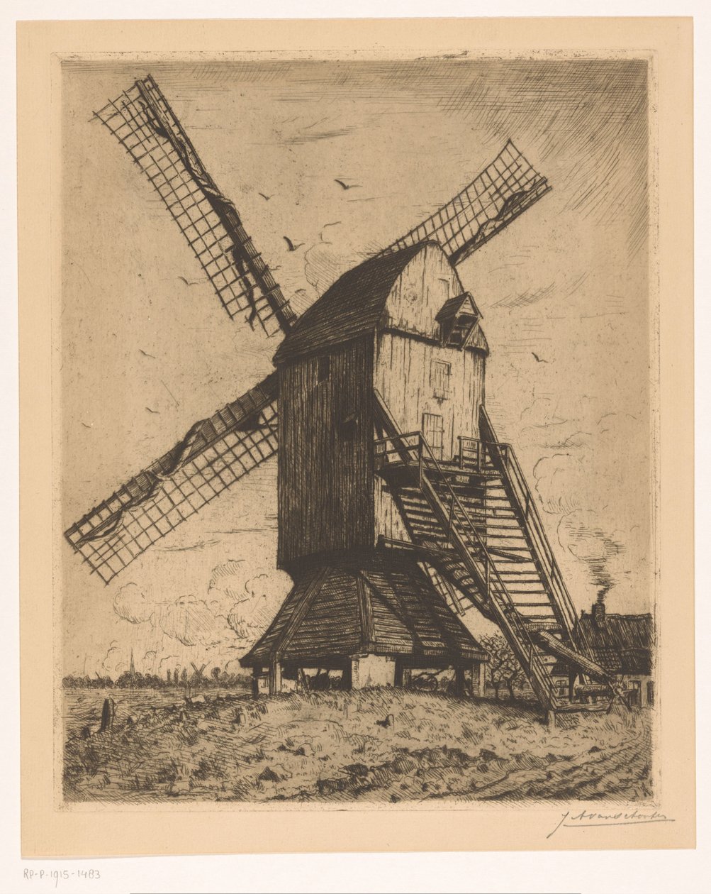 Mill tekijältä Jan Antonius van Schooten (signed by artist)