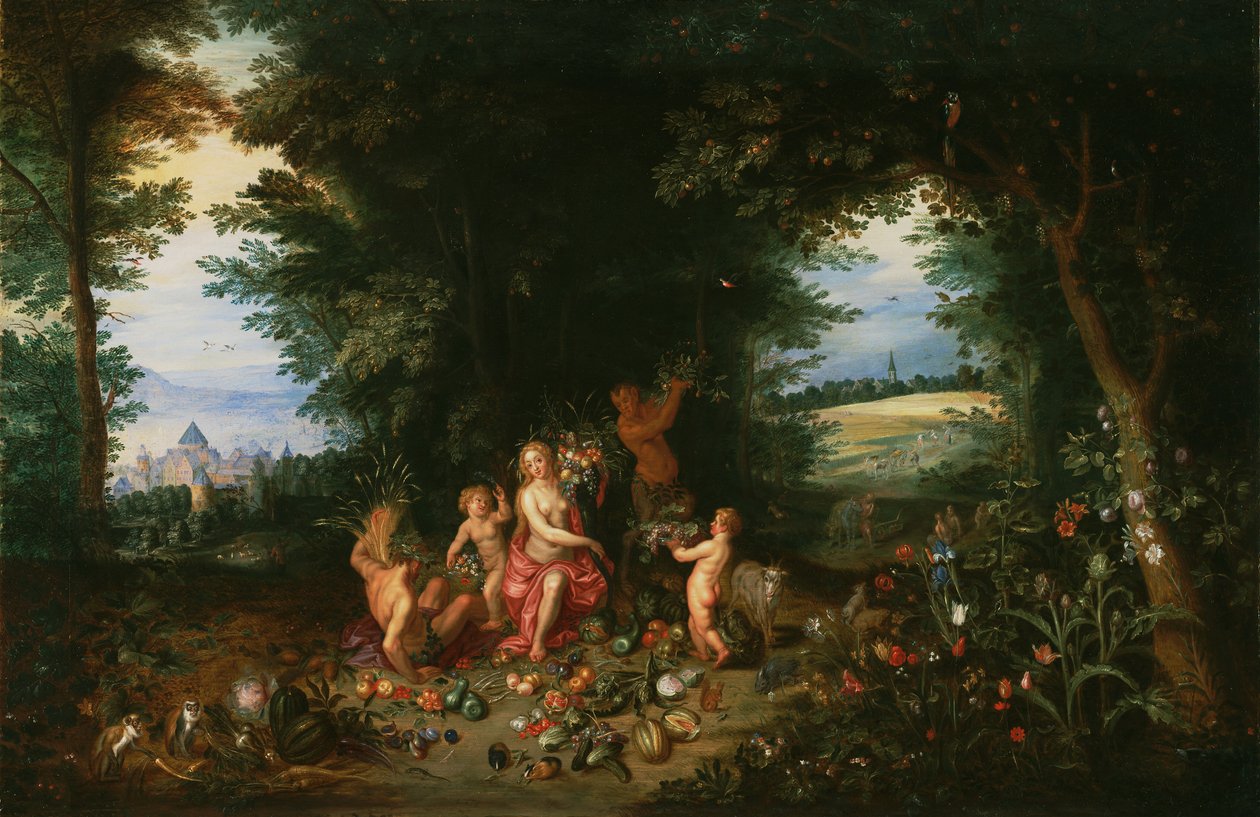Maisema Ceresin kanssa (Allegoria Maasta) tekijältä Jan & Balen Hendrik van (1575-1632) Brueghel