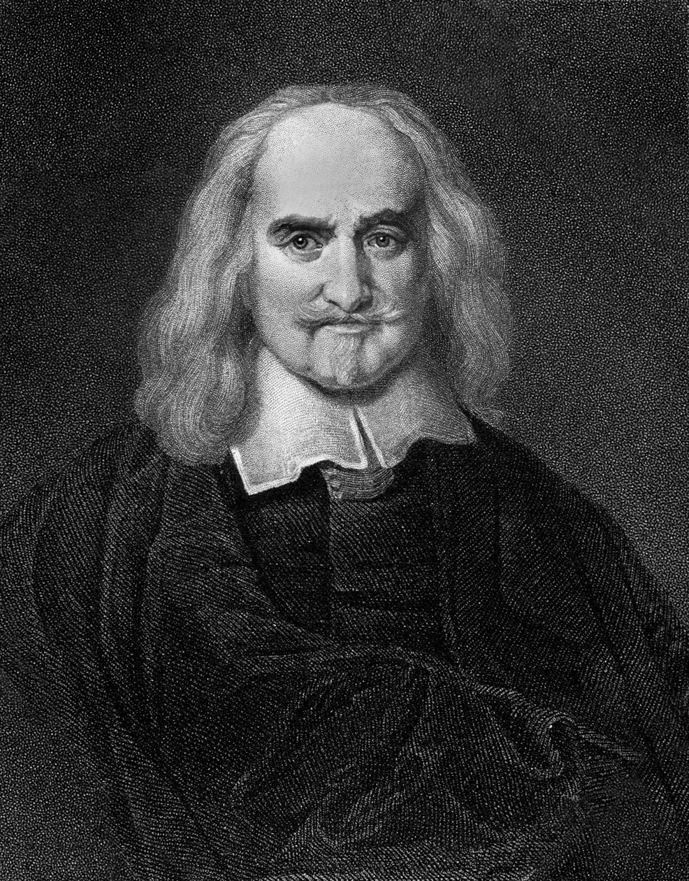 Thomas Hobbes (1588-1679) englantilainen filosofi, kaiverrus tekijältä Jan Baptist (after) Jaspers