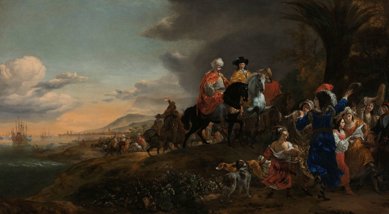 Hollannin suurlähettiläs matkalla Isfahaniin Hollannin suurlähettiläs matkalla Isfahaniin tekijältä Jan Baptist Weenix