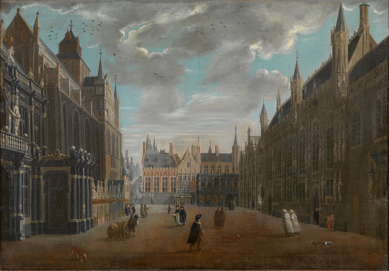 Burg Square Bruggessa, 1696. tekijältä Jan Baptist van Meunincxhove