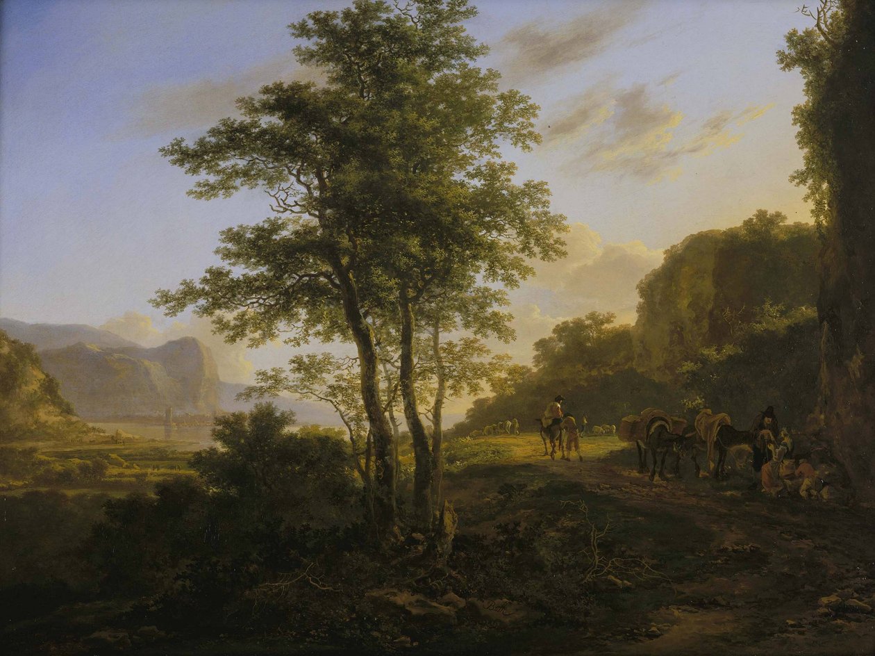 Italianate maisema matkustajien kanssa tekijältä Jan Both