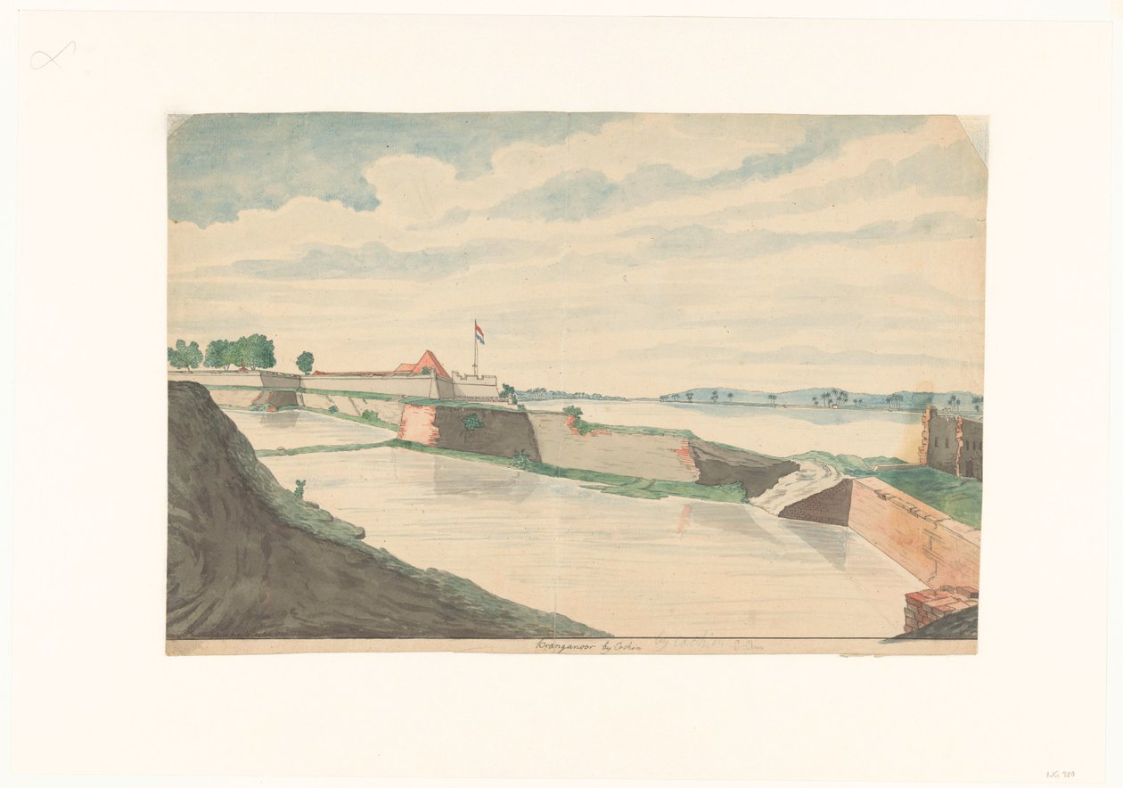Fort Kraganoor lähellä Cochinia tekijältä Jan Brandes (signed by artist)