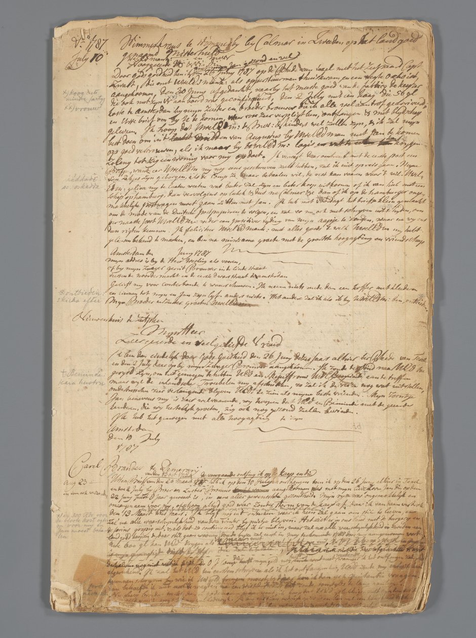 Luonnos kirjekirjaksi Jan Brandes (1743-1808), 1787-1790. tekijältä Jan Brandes