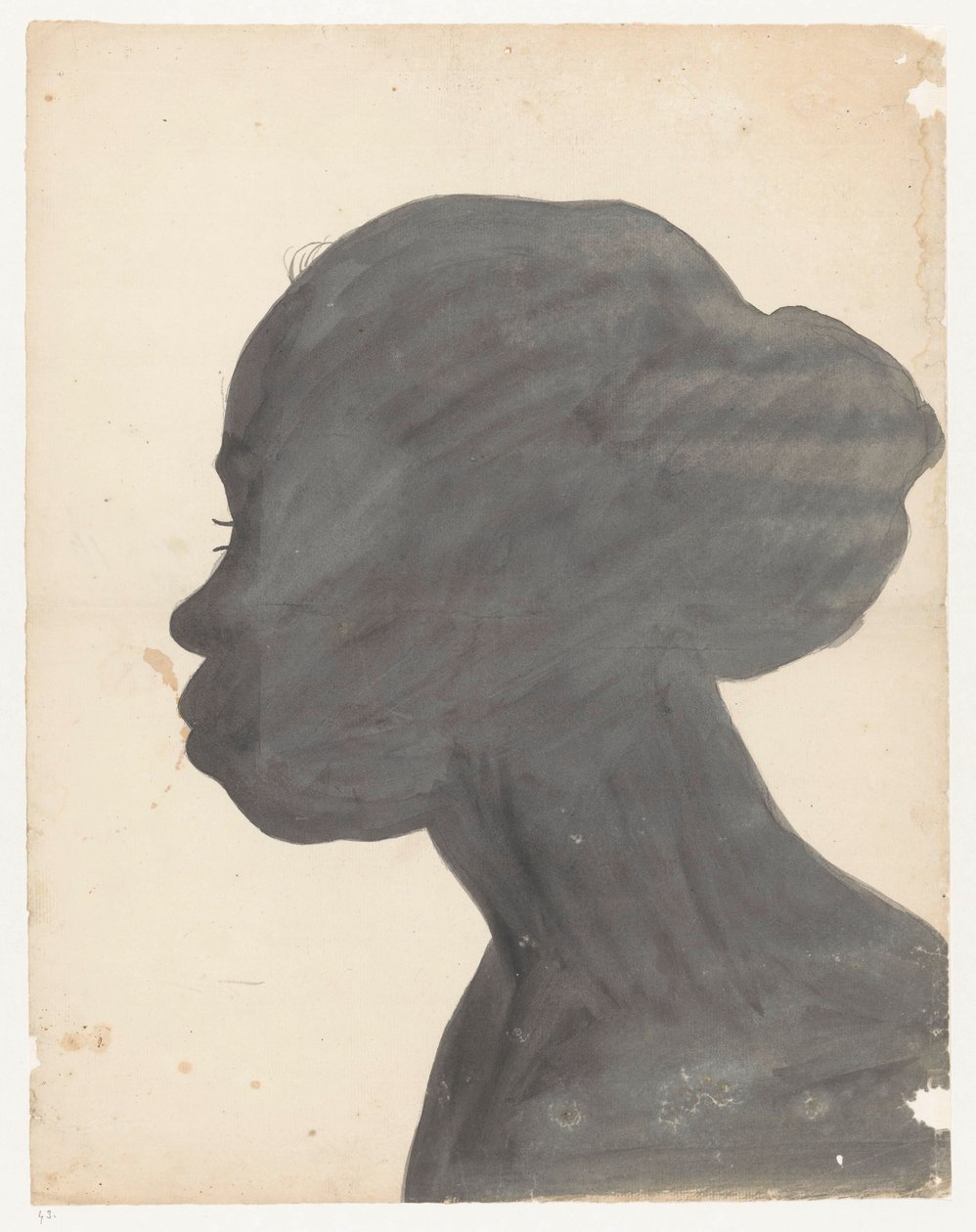 Silhouetportret van Flora tekijältä Jan Brandes