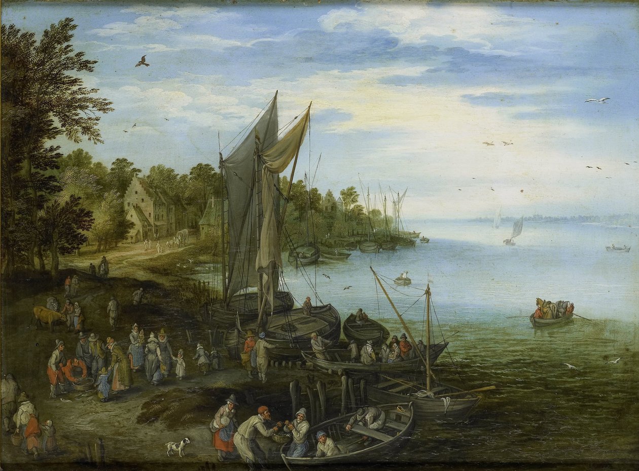 Joen penkka tekijältä Jan Brueghel (I) (copy after)