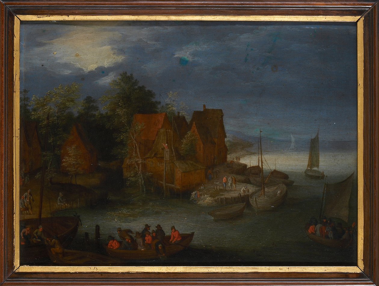 Kylä joen varrella. tekijältä Jan Brueghel the Elder