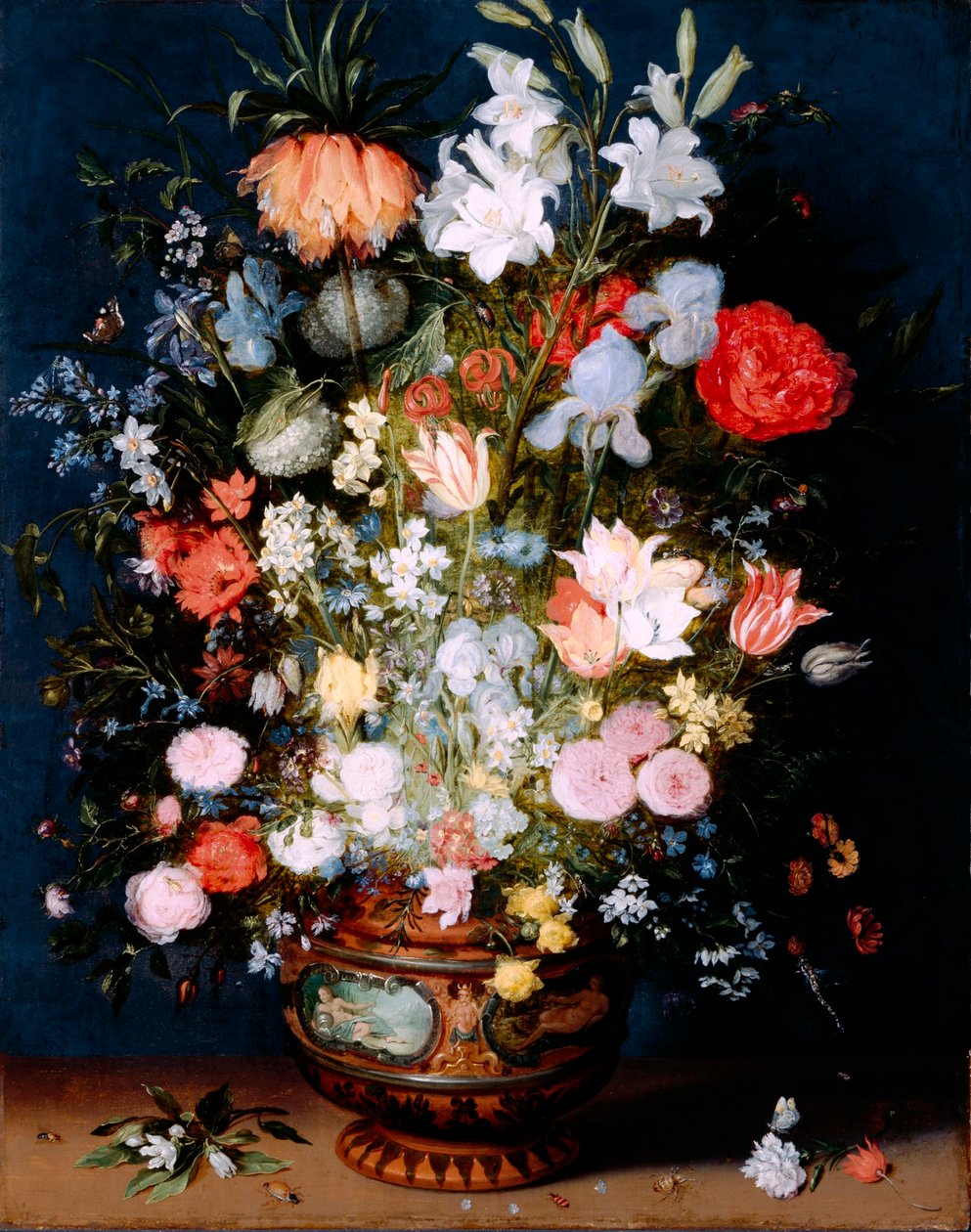 Kukkakimppu keraamisessa maljakossa tekijältä Jan Brueghel the Younger