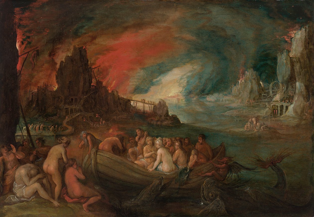 Charon kuljettaa sieluja Styxin yli tekijältä Jan Brueghel the Younger