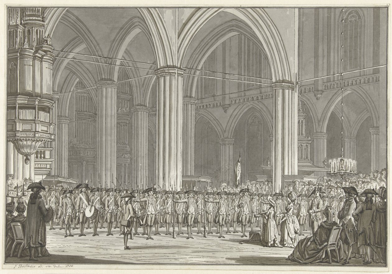 Pro Patria -seura uudessa kirkossa, 1786 tekijältä Jan Bulthuis (signed by artist)