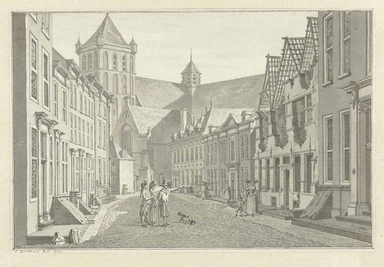 Lucas van Steveninckin talon raunio Middelburgissa, 1787 tekijältä Jan Bulthuis (signed by artist)
